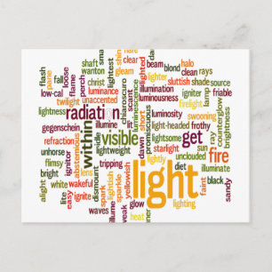 Light Word Cloud Art Print Postcard