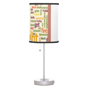 Light Word Cloud Art Print Table Lamp