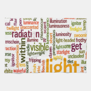 Light Word Cloud Art Print Towel