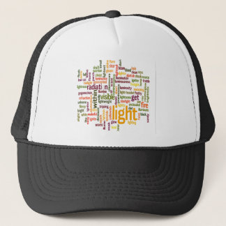 Light Word Cloud Art Print Trucker Hat