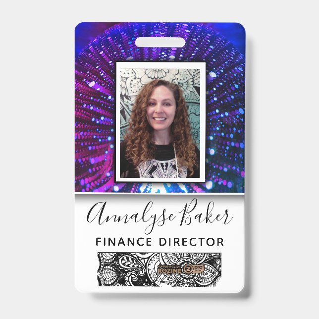 Light Worker Professional CNA Nurse Photo Name Badge (Front)