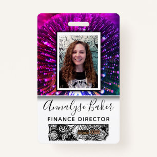 Light Worker Professional CNA Nurse Photo Name Badge