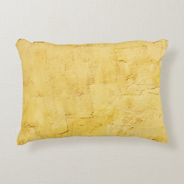 light yellow abstract textured plaster on the wall accent pillow (Front)