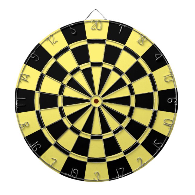 Light Yellow And Black Dart Board (Front)