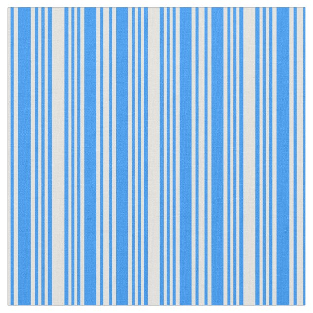 Light Yellow and Blue Colored Pattern Fabric (Close Up)