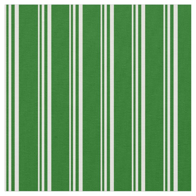 Light Yellow and Dark Green Striped Pattern Fabric (Close Up)