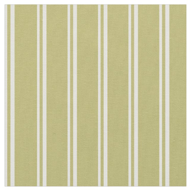 Light Yellow and Dark Khaki Lines/Stripes Pattern Fabric (Close Up)