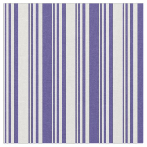 Light Yellow and Dark Slate Blue Stripes Pattern Fabric