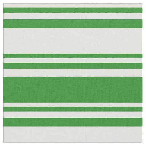 Light Yellow and Forest Green Lined Pattern Fabric