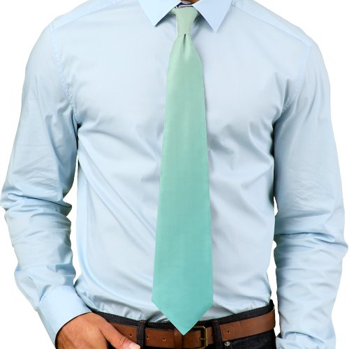 Light Yellow and Light Blue Green Aqua Gradient Neck Tie