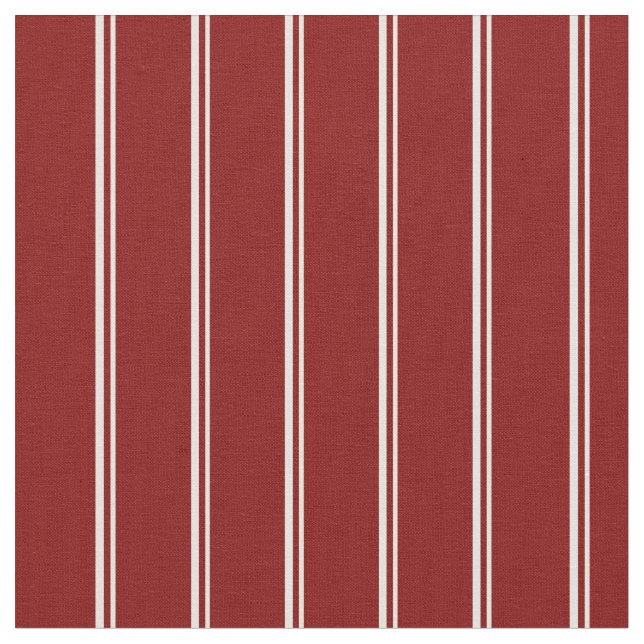 Light Yellow and Maroon Colored Stripes Fabric (Close Up)