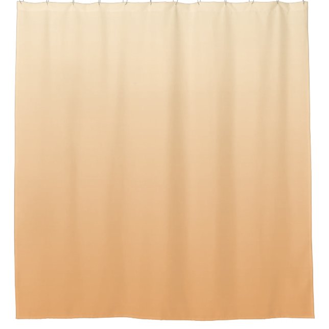 Light Yellow and Orange Color Gradient Shower Curtain (Front)