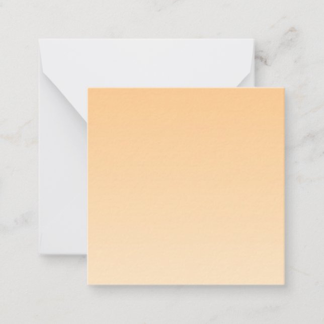 Light Yellow and Orange Gradient  Note Card (Front)
