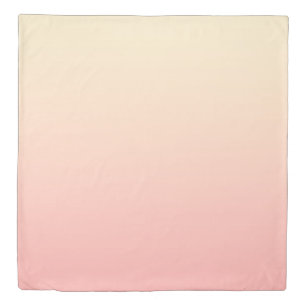 Light Yellow and Pink Gradient Duvet Cover