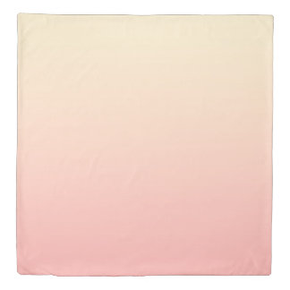 Light Yellow and Pink Gradient Duvet Cover