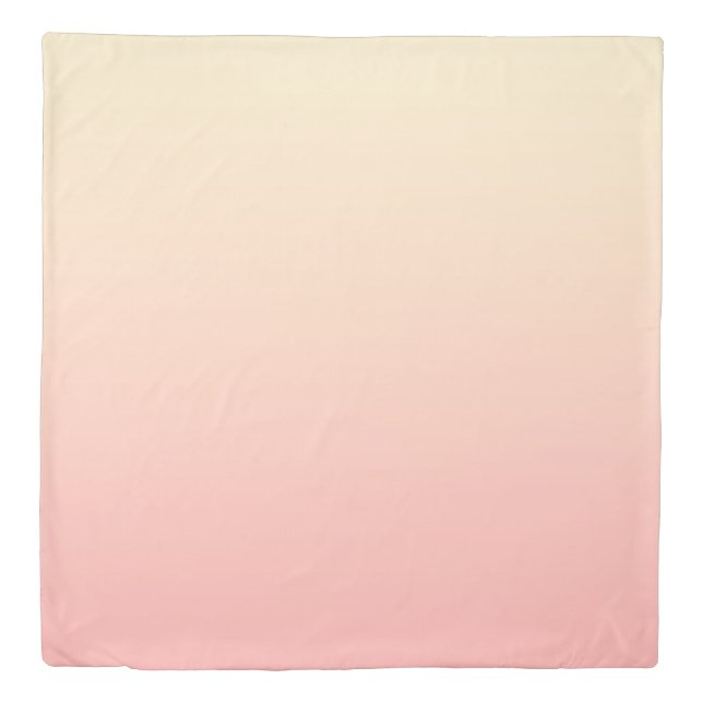 Light Yellow and Pink Gradient Duvet Cover (Front)