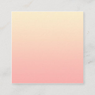 Light Yellow and Pink Gradient Square Business Card