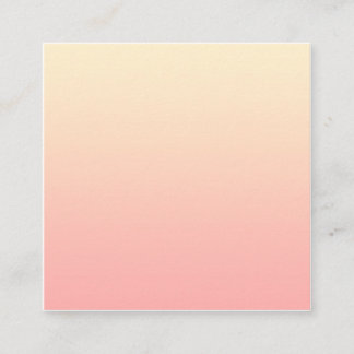 Light Yellow and Pink Gradient Square Business Card