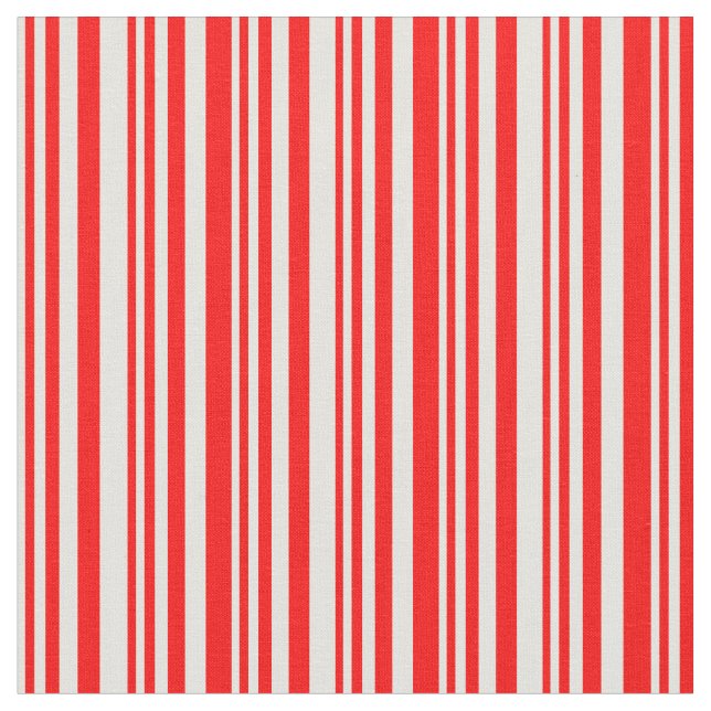 Light Yellow and Red Stripes Pattern Fabric (Close Up)
