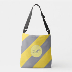 Light Yellow And Soft Gray Customize Crossbody Bag