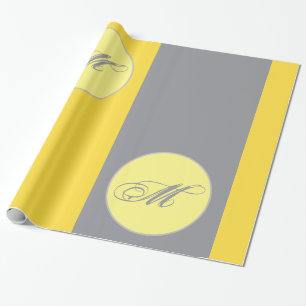 Light Yellow And Soft Gray Customize Mug Wrapping Paper