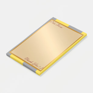 Light Yellow And Soft Gray Customize Post-it Notes