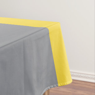 Light Yellow And Soft Gray Customize Tablecloth