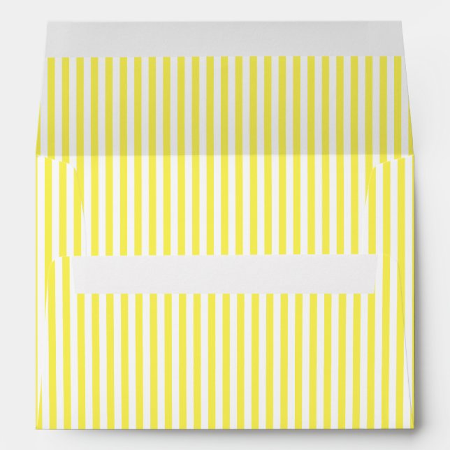 Light Yellow and White Stripe Envelope (Back (Bottom))