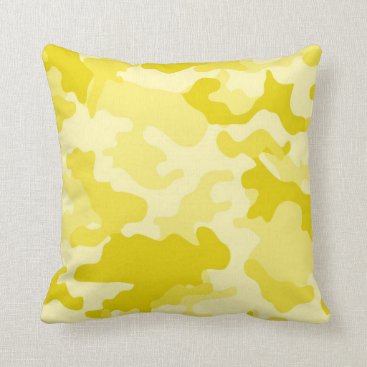 Light Yellow Camo Throw Pillow Light Yellow Camo Throw Pillow