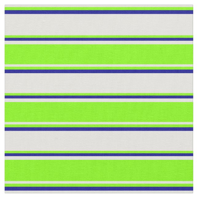 Light Yellow, Chartreuse & Dark Blue Colored Fabric (Close Up)