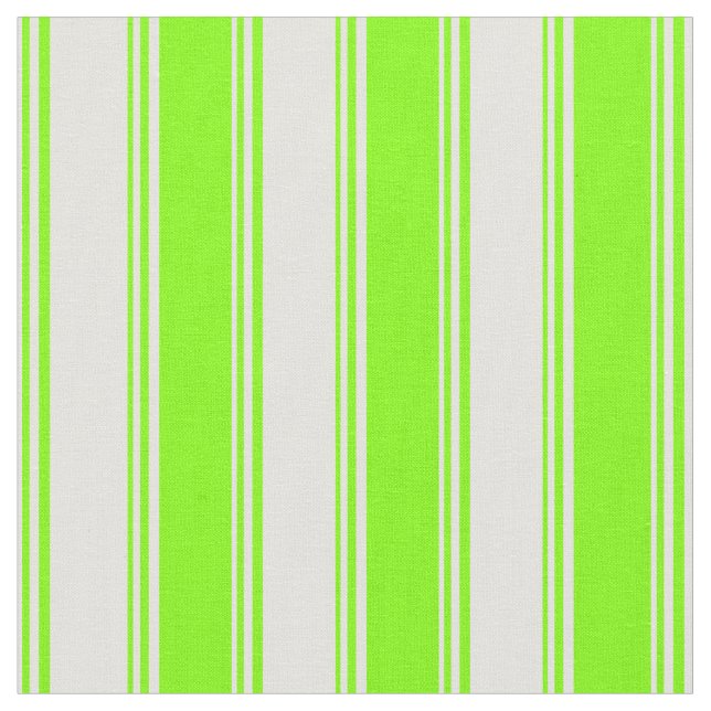 Light Yellow & Chartreuse Stripes/Lines Pattern Fabric (Close Up)