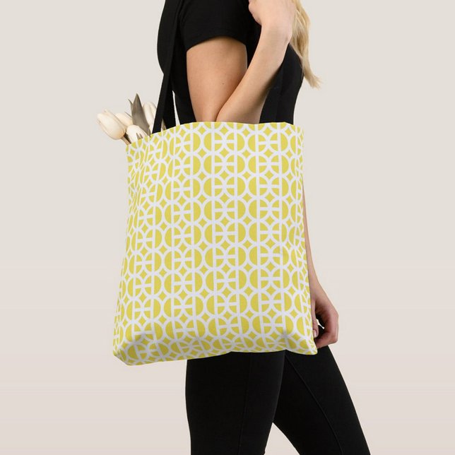 Light Yellow Circular Pattern Tote Bag (Creator Uploaded)