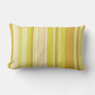 light yellow color strips lumbar pillow