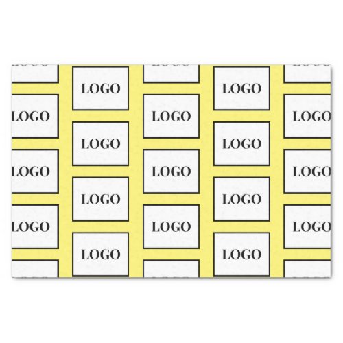 Light Yellow Company Business Logo Custom Tissue Paper