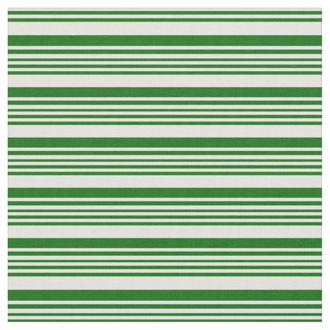 Light Yellow & Dark Green Colored Stripes Fabric (Close Up)