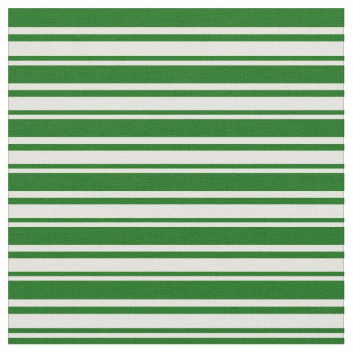 Light Yellow & Dark Green Colored Stripes Pattern Fabric