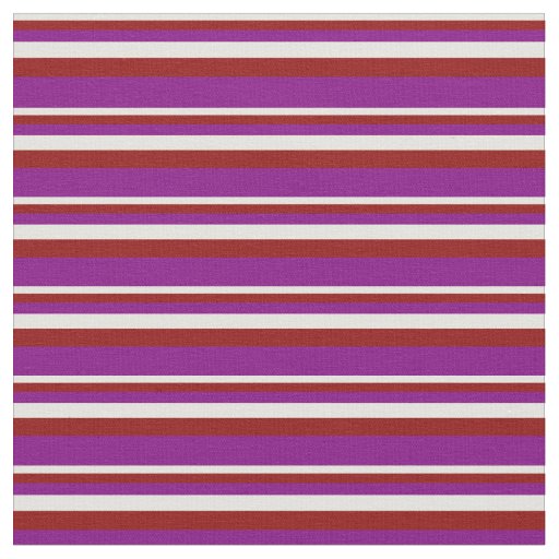 Light Yellow, Dark Red & Purple Stripes Fabric