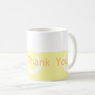 Light-yellow Decorative Band Thank You Mug