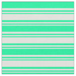 [ Thumbnail: Light Yellow & Green Colored Striped Pattern Fabric ]