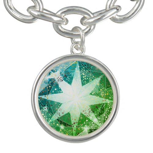 Light Yellow Green Emerald Crystal Art Bracelet