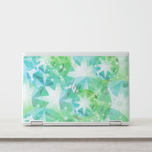 Light Yellow Green Emerald Crystal Art HP Laptop Skin