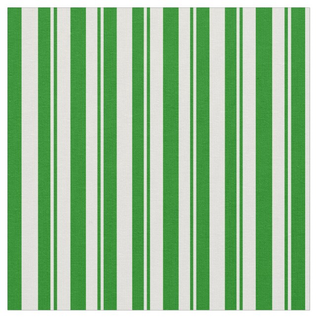 Light Yellow & Green Stripes Pattern Fabric (Close Up)