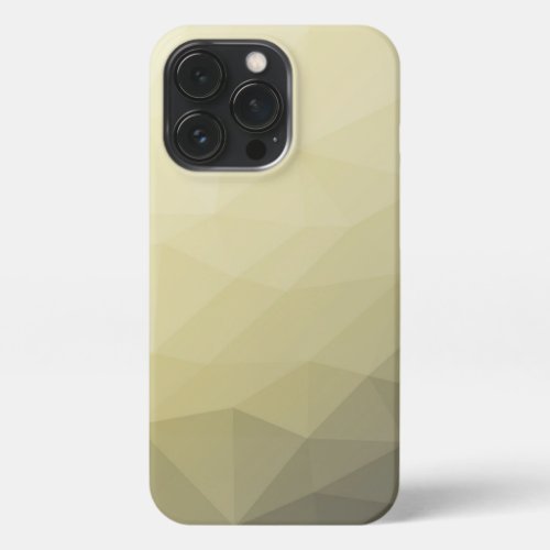 Light yellow grey ombre mesh pattern Monogram iPhone 13 Pro Case