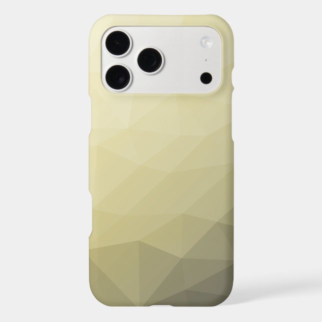 Light yellow grey ombre mesh pattern Monogram iPhone Case (Back)