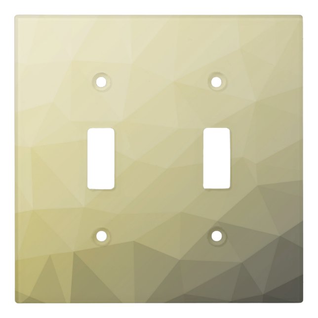 Light yellow grey ombre mesh pattern Monogram Light Switch Cover (Front)
