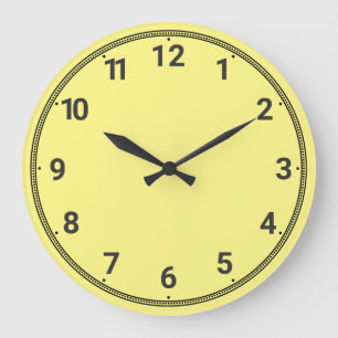 Light yellow large clock