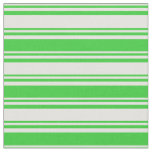 Light Yellow &amp; Lime Green Striped Pattern Fabric