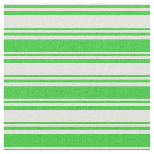 Light Yellow & Lime Green Striped Pattern Fabric (Close Up)