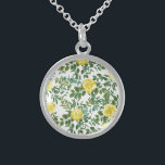 Light Yellow Pastel Peony & Rose Floral Wedding Sterling Silver Necklace<br><div class="desc">Beautiful Light Yellow Pastel peony & rose floral wedding invitations with abundant greenery.  Perfect for a floral theme or traditional white wedding in the Spring or Summer.  Customize the color and text to make this wedding invite your own!</div>