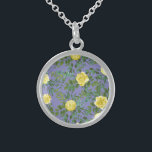 Light Yellow & Periwinkle Blue Rose Floral Wedding Sterling Silver Necklace<br><div class="desc">Beautiful Light Yellow & Periwinkle Blue peony & rose floral wedding invitations with abundant greenery.  Perfect for a floral theme or traditional white wedding in the Spring or Summer.  Customize the color and text to make this wedding invite your own!</div>